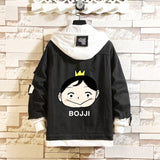 Comic Denim Jacket Hooded Men's and Women's Coats Top