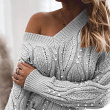 Preppy Aesthetic Sweater Sweater Autumn Winter Sexy Long Sleeve Knitwear for Women
