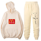 Travis Scott Astroworld Hoodie & Pant 2 Piece Set Autumn and Winter Warm Hoodie Men