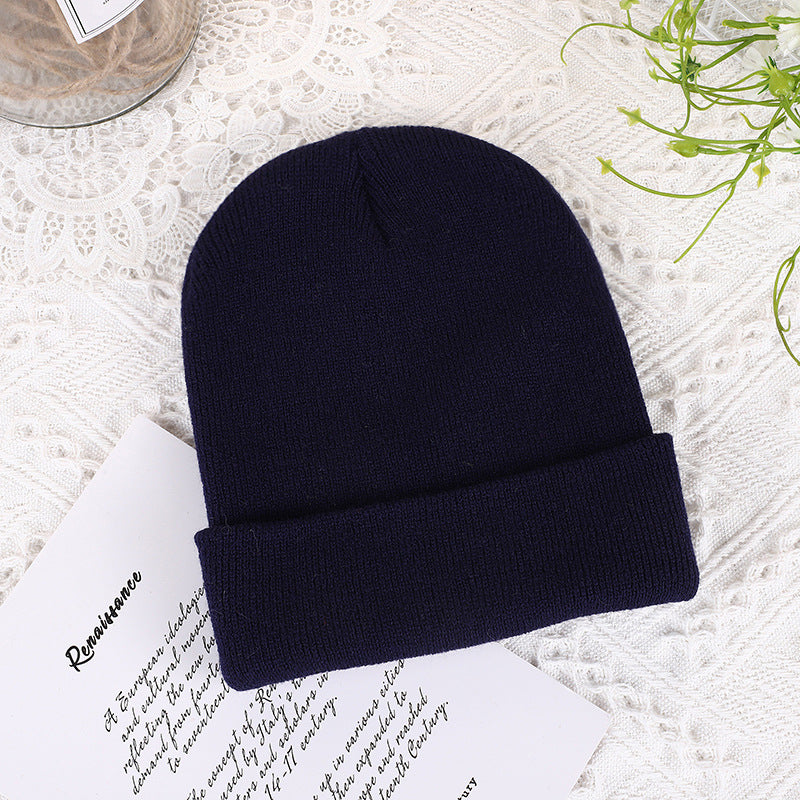 Men Winter Hats Solid Color Women's Autumn and Winter Hat