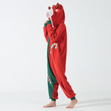 Hoodies Blankets Polar Fleece Christmas Animal One-Piece Pajamas Little Dear