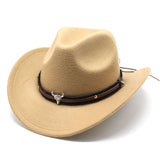 Cowboy Hats Autumn and Winter Woolen Fedora Hat Men Women's Dress Hat