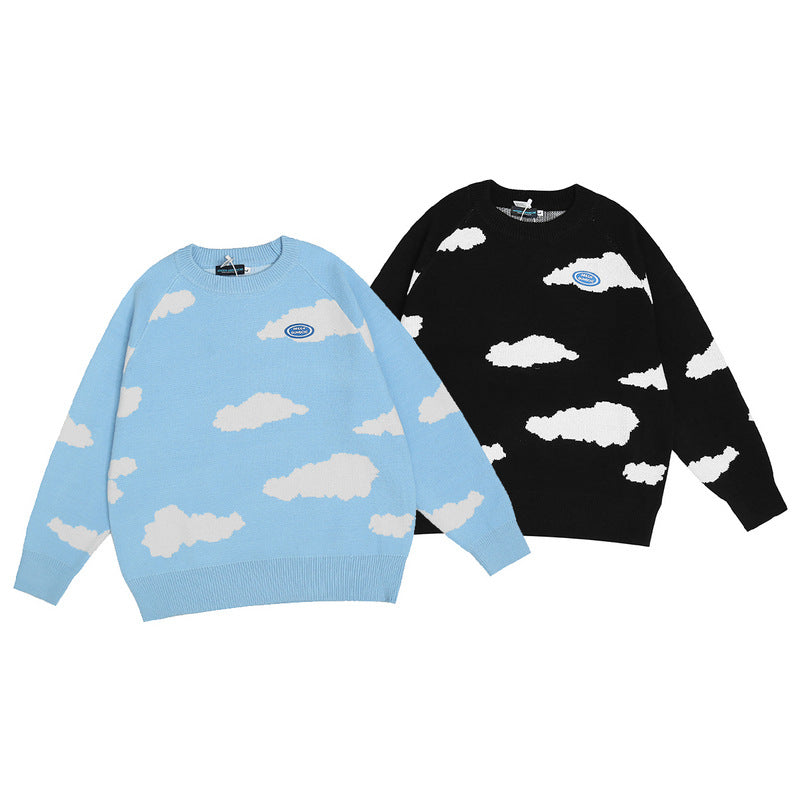 Mens Fall Outfits Couple Sweater Harajuku BF Loose and Lazy Style Knitwear