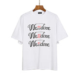 We11 Done T Shirts Classic Logo Pattern Summer Casual