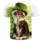 Saint Patrick's Day Closing 3D Printed T-shirt Short Sleeve Top