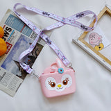 My Melody Bag StellaLou Children's Bag Cartoon Cute Crossbody Shoulder Bag for Girls Change Key Case Silicone Bag Kulomi