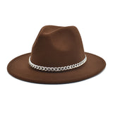 Mens Kentucky Derby Hats Spring and Autumn Men's Outdoor Fedora Hat Panama Felt Hat