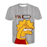 Homer Simpson Shirt Summer Printed Couple T-shirt Casual Men's Short Sleeve