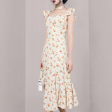 Marilyn Monroe Dress Summer Gentle Floral Strap Dress
