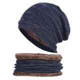 Men Winter Hats Autumn and Winter Hat Men's Knitted Woolen Cap Warm