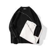 Mens Fall Outfits Solid Color Retro Idle Style Loose Hiphop Couple Sweater