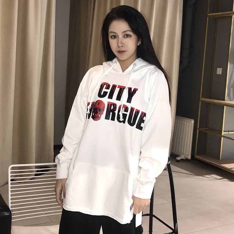 Bone Vlone Hoodie Skull Hip-Hop Street Men and Women Loose Sweater Coat