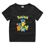 Children Pokemon Pikachu T Shirt Cotton T-shirt Casual Sports