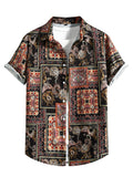 Men Hawaii Shirts Short-Sleeved Men's Casual Shirt