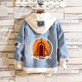 Comic Denim Jacket Anime Leisure Men's and Women's Coats Denim Jacket