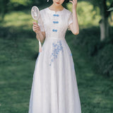 Women Cottagecore Dress White Dress Summer Dress