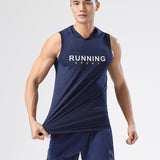Sweat Wicking Shirt T-shirt Men's Hooded Sports Vest Workout Top