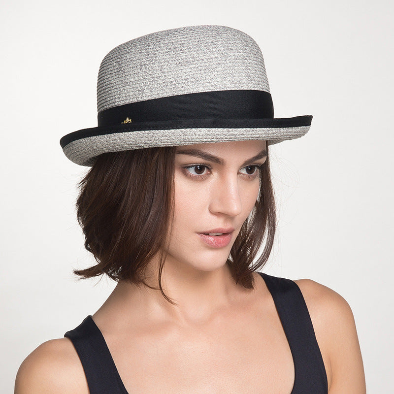 Top Hat Papyrus Dome Sun Hat Female Outdoor Sun-Proof Straw Hat