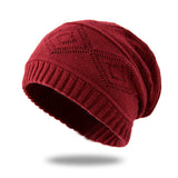 Mens Winter Hats Men's Winter Warm Knitted Hat plus Fluff Hat
