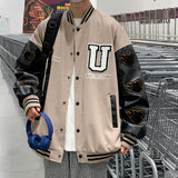 Alaska Varsity Jacket Baseball Uniform Stitching Loose Hip Hop Jacket Men's Jacket