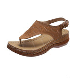 Women Open Toe Sandals Flats Spring/Summer Roman Buckle Large Size Shoes