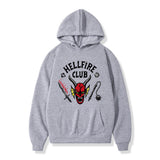 Stranger Things Hellfire Club Hoodie Printed Hoodie Fleece-Lined