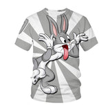 Bugs Bunny Shirt Summer Crew Neck T-shirt Short Sleeves