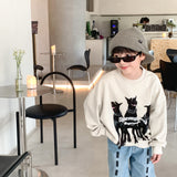 Kids Present Thoroughbred Doberman Dog Print Hoodie