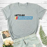Let'S Go Brandon T Shirt Letter Print Teen Casual Loose-Fitting T-Shirt Short Sleeve Top