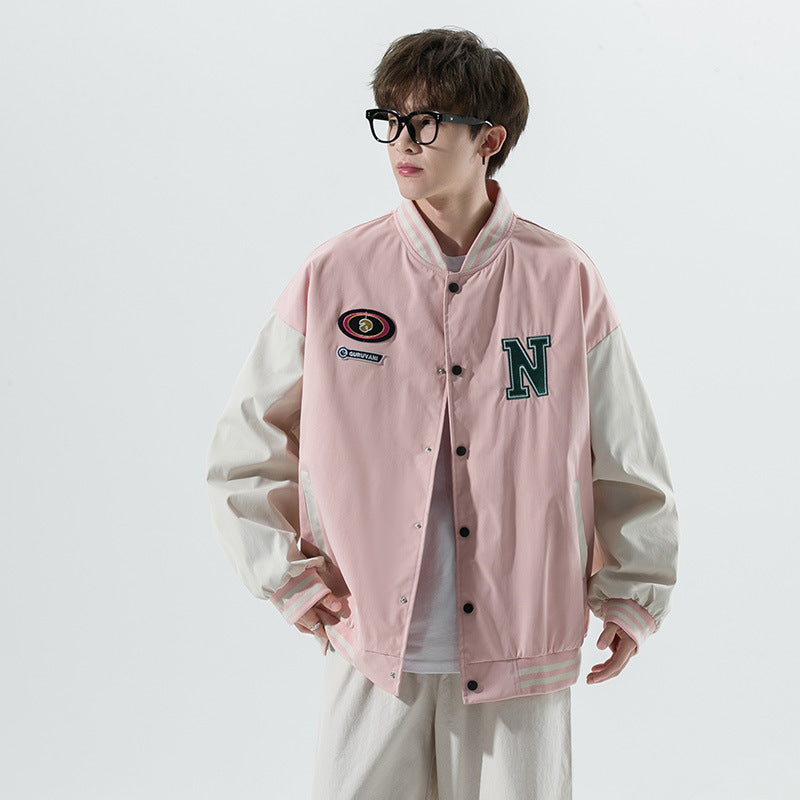 Vintage Letterman Jacket Coat Men's Baseball Uniform Hip Hop Jacket