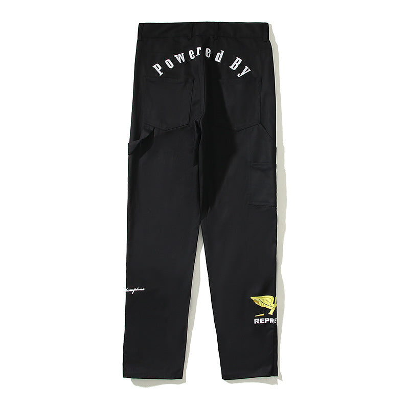 Kanye West Sunday Service Pant Embroidered Overalls Zipper Trousers