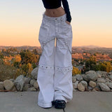 Julia Fox Low Rise Trousers Jeans Hip Hop Casual Pants Straight