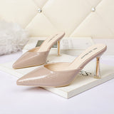 Nude Block Heels Closed Toe