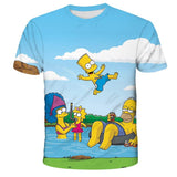 Homer Simpson Shirt Summer Printed Loose Casual