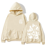 Anti Social Club Hoodie Printed Hoodie Fashion