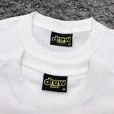 Drew House Pencil Hand-Painted Pattern Smiley Face Short Sleeve Couple Loose Hip Hop Cotton T-shirt Men