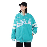 Black Varsity Jacket Autumn Flying Baseball Uniform Jacket Coat Boys and Girls Couple Rib Embroidery Neutral