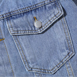 Men Denim Coat Jean Jackets Cross Patch Washed Denim Jacket Men Loose Lapels Jacket Denim Coat