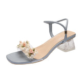 Nude Block Heel Peep Toe Sandals