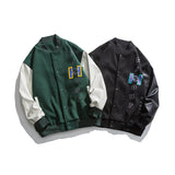 College Jacket Autumn Retro Casual Baseball Uniform Jacket Men's Loose Embroidered Jacket
