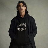Fog Fear of God Essentials Hoodie Baseball Flocked Printed Sweatshirt Loose-Fitting Hoodie Men