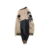 Brown Varsity Jacket Embroidery Campus Student Long Sleeve Baggy Coat Men 'S And Women 'S Love Autumn Baseball Uniform Jacket
