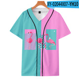 Baggy Baseball Jersey Printed Break Fashion Short Sleeve Baseball Uniform