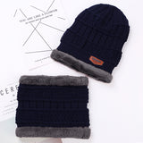 Men Winter Hats Autumn and Winter plus Pouch Cap Men's Knitted Hat