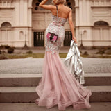 Bohemian Chic Wedding Guest Dress Slim Waist Fishtail Banquet Fashion Evening Dress Sexy