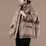 Women Winter Winter Coats Puffer Jacket down Coat Winter Women's Loose plus Size Hem Drawstring Bag Bags down Jacket