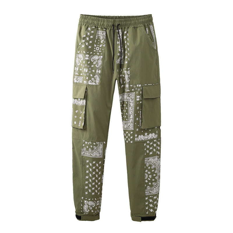 Man Fall Outfits Cargo Pants Jeans Printed High Street Wide Leg Casual Trousers Loose Straight Trousers
