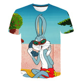 Bugs Bunny Shirt Men's Cartoon Animation Printed T-shirt