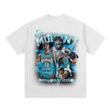 JA Morant Shirt -Ja Morant Printed Short Sleeve Loose Vintage Sport