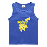 Children Pokemon Pikachu T Shirt Sweat-Absorbent Cotton Vest